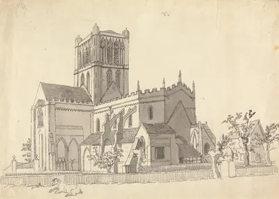Pershore Abbey, Worcestershire by Капитан Фрэнсис Гроуз, 1791 — digital art print download