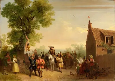 Triumph of Stoffel Brinkerhoff, on His Return from His Conquests in the East by John Gadsby Chapman, 1835 — digital art…