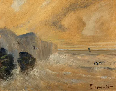 Rocky Seashore by Louis Michel Eilshemius — digital art print download