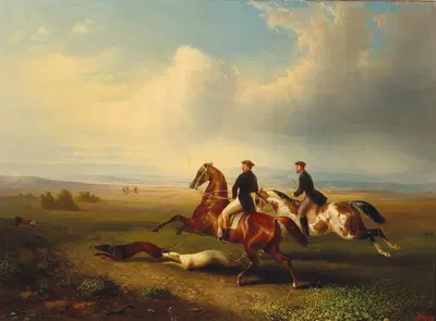 Hare Coursing by Otto Stotz — digital art print download