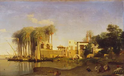 Beni Suef on the Nile by Prosper Marilhat — digital art print download