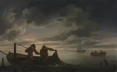 Сцена устья с рыбаком by Рафаэль Говерц Камфуизен — digital art print download