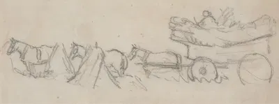 Hay Wagon and Horses by David Cox — digital art print download
