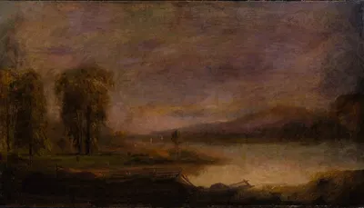 Пейзаж с озером by Роберт С. Дункансон, 1864 — digital art print download