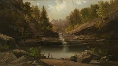 Горное озеро by Роберт С. Дункансон, 1870 — digital art print download