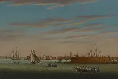Вид на Чарлстон из порта by Самуэль Барнард, 1831 — digital art print download