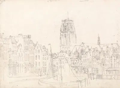 Rotterdam; The Church of St. Lawrence by David Cox, 1826 — digital art print download