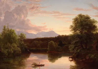 North Mountain and Catskill Creek by Thomas Cole, 1838 — digital art print download