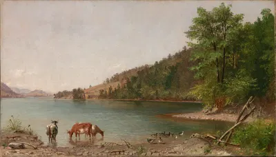 Small Landscape by Thomas Hicks, 1862 — digital art print download