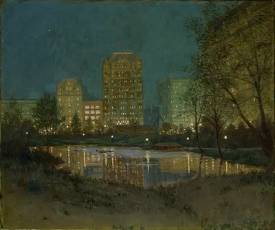 Central Park and the Plaza by William Anderson Coffin, 1917-1918 — digital art print download