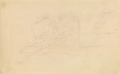 Farm Cart at Dol by Дэвид Робертс, 1843 — digital art print download