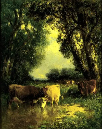 Тихий уголок by Уильям М. Харт, 1885 — digital art print download