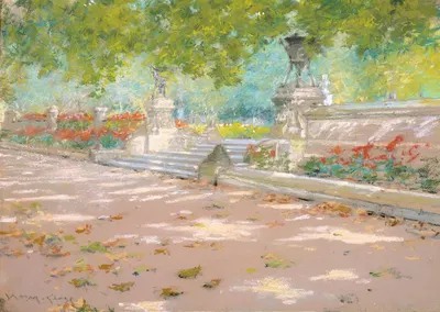 Терраса, Парк Проспект by Уильям Мерритт Чейз — digital art print download