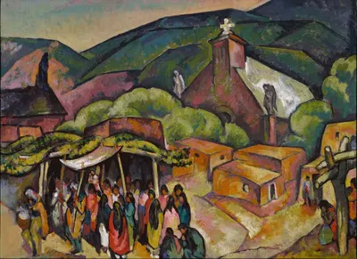 Feast Day; San Juan Pueblo by William Penhallow Henderson — digital art print download