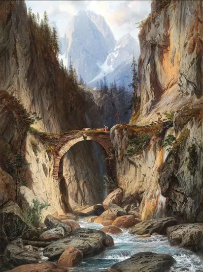 На Виа Мала by Виллибалд Векс, 1874 — digital art print download