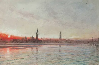 Закат, Венеция by Альберт Гудвин, 1892 — digital art print download