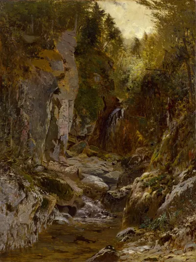 Флюм, опалесцирующая река, Адирондак by Александр Хелвиг Уайант — digital art print download