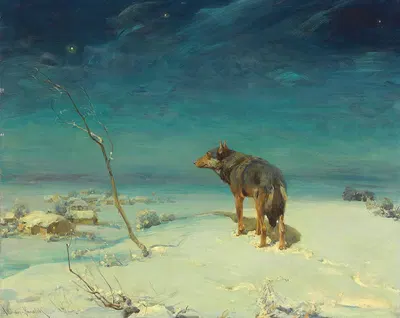 The Lone Wolf by Альфред фон Вирус-Ковальский — digital art print download