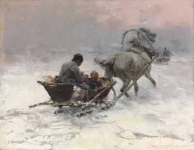 Сани by Альфред фон Вирус-Ковальский — digital art print download