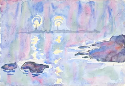Акварель № 73, Синий и Лаванда by Аллен Такер, 1928 — digital art print download