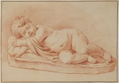 Sleeping child, after François Duquesnoy by Эдме Бушардон — digital art print download
