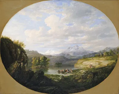 Швейцарское озеро by Даниэль Хантингтон, 1849 — digital art print download