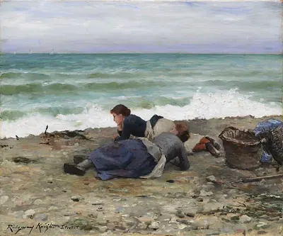 Прилив, Этрета by Дэниел Риджвей Найт, 1884 — digital art print download