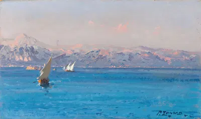 Эгейское побережье by Фаусто Зонаро, 1904 — digital art print download
