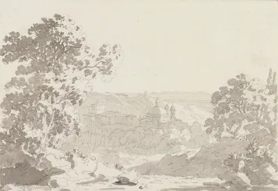 Ariccia, Italy by Джордж Хоуленд Бомонт, 1782 — digital art print download