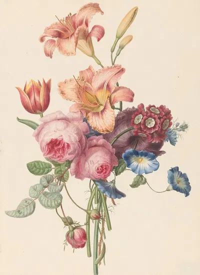 Boeket by Henriëtte Geertruida Knip, 1820 — digital art print download