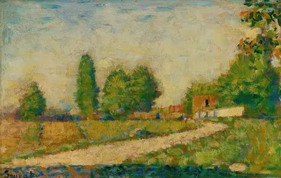 Au Bord Du Village by Georges Seurat — digital art print download