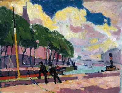 На берегах Сены by Генри Лайман Сайен, 1909-1912 — digital art print download