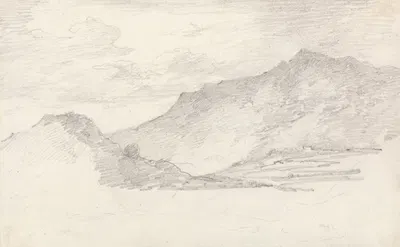 Hill Sketch by Джордж Хоуленд Бомонт — digital art print download