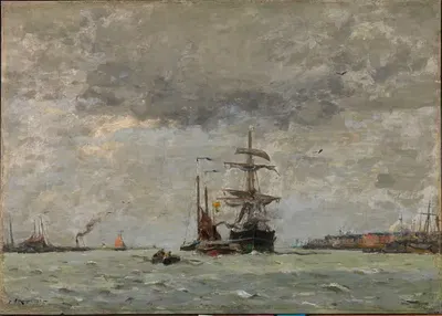 Entrance To The Harbor by Henry Ward Ranger, 1890 — digital art print download