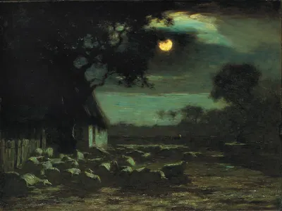 Овчарня, лунный свет by Хорацио Уокер, 1906 — digital art print download