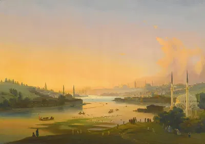 Рассвет над Золотым Рогом by Ипполито Каффи, 1844 — digital art print download