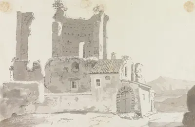 Ruins Outside Rome by Джордж Хоуленд Бомонт — digital art print download
