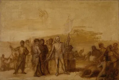 The Landing Of Columbus by Джон Вандерлин — digital art print download