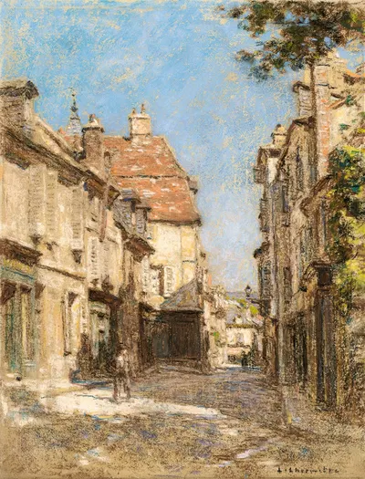 Улица, предположительно в Бурже by Леон Огюст Лермиц, 1919 — digital art print download
