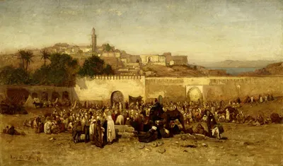 Рыночный день за стенами Танжера, Марокко by Луис Комфорт Тиффани, 1873 — digital art print download