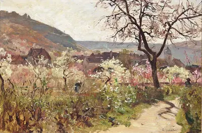 Le Village De Buere Près De Besançon by Marie-Victor-Emile Isenbart — digital art print download