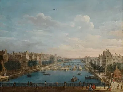 A View Of The Binnen Amstel Looking North by Pietro Bellotti — digital art print download