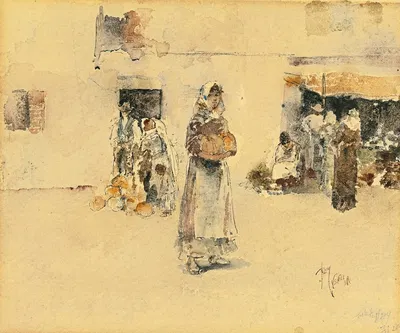 На рынке by Роберт Фредерик Блум, 1881 — digital art print download