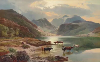 Гленко из Лох-Левен, Шотландия by Сидни Ричард Пёрси, 1874 — digital art print download
