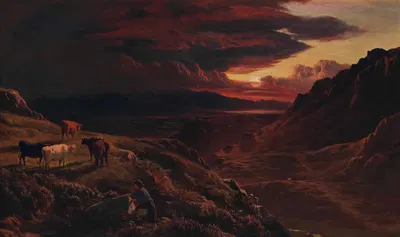 Холмы рядом с Порт-Мадоком by Сидни Ричард Пёрси, 1861 — digital art print download