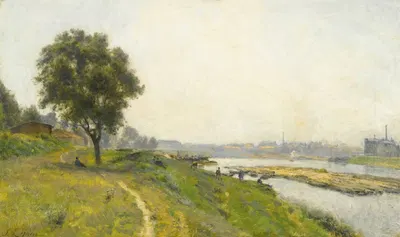 Ivry-Sur-Seine. Le Confluent Avec La Marne by Stanislas Lépine — digital art print download
