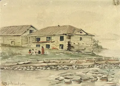 Разрушающиеся здания, Аляска, 1884 by Теодор Дж. Ричардсон, 1884 — digital art print download
