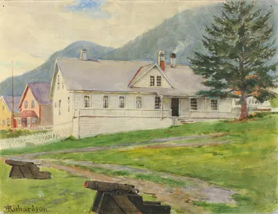 Бывший дом губернатора, Ситка, 1905 by Теодор Дж. Ричардсон, 1905 — digital art print download