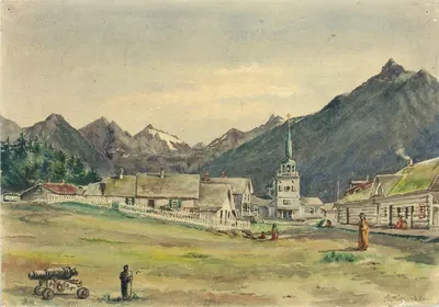 Улица Линкольн, Ситка, 1887 by Теодор Дж. Ричардсон, 1887 — digital art print download