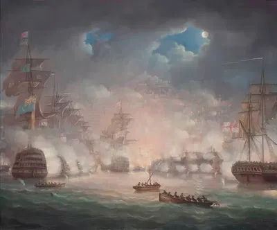 Бомбардировка Алжира, 27 августа 1816 года by Томас Баттерсворт — digital art print download